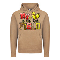Vintage Coffee my heart is on that field softball Vintage Hoodie - Zillion Design Studio