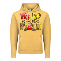 Vintage Mustard my heart is on that field softball Vintage Hoodie - Zillion Design Studio