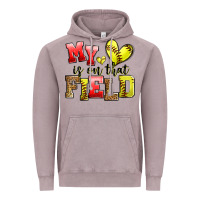 Vintage Zinc my heart is on that field softball Vintage Hoodie - Zillion Design Studio