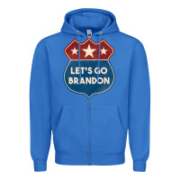 True Royal Let's Go Brandon Shield Patch Zipper Hoodie - Jasminsmagicworld