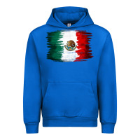 Cobalt Mexican flag Urban Hoodie - NancyCooperArtShop