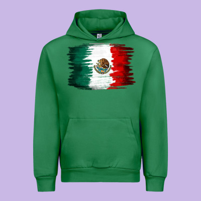 Mexican Flag Urban Hoodie Designed By Nancycooperartshop