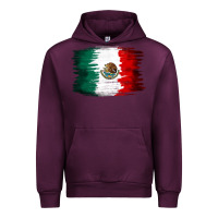 Mauve Wine Mexican flag Urban Hoodie - NancyCooperArtShop