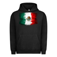 Pigment Black Mexican flag Urban Hoodie - NancyCooperArtShop