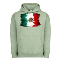 Pigment Oil Green Mexican flag Urban Hoodie - NancyCooperArtShop