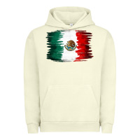 Pigment Pistachio Mexican flag Urban Hoodie - NancyCooperArtShop
