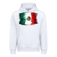 White Mexican flag Urban Hoodie - NancyCooperArtShop