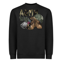 Black army wife Heavyweight Sweatshirt - SublimationCraftShop