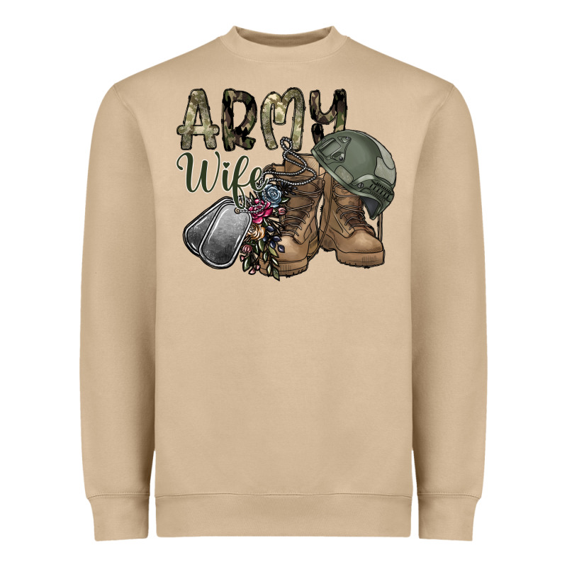 Army Wife Heavyweight Sweatshirt by SublimationCraftShop | Teevron