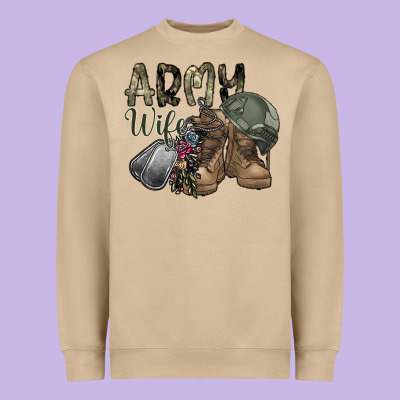 Army Wife Heavyweight Sweatshirt Designed By Sublimationcraftshop