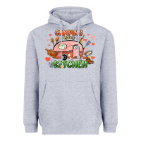 Heather Grey camping is my kitchen Heavyweight Hoodie - NancyCooperArtShop