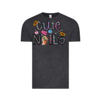 Vintage Black cute nails Vintage Tee - CowhideDigitalArt