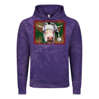 Cloud Purple christmas cow with background Vintage Hoodie - RanaPortraitStore