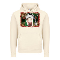 Vintage Artic christmas cow with background Vintage Hoodie - RanaPortraitStore