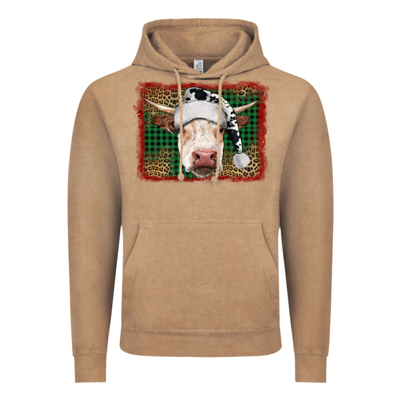 Christmas Cow With Background Vintage Hoodie by RanaPortraitStore | Teevron