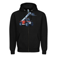 Black Telehandler Zipper Hoodie - LillyAllenDesigns