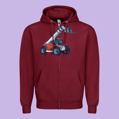 Telehandler Zipper Hoodie Designed By Lillyallendesigns