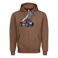 Chestnut Telehandler Zipper Hoodie - LillyAllenDesigns