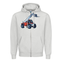 Dove Grey Telehandler Zipper Hoodie - LillyAllenDesigns