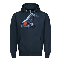 Navy Telehandler Zipper Hoodie - LillyAllenDesigns