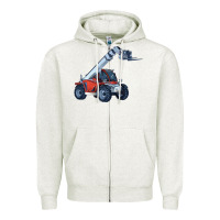 Oatmeal Heather Telehandler Zipper Hoodie - LillyAllenDesigns