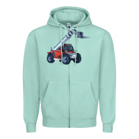 Seafoam Telehandler Zipper Hoodie - LillyAllenDesigns