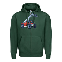 Sports Green Telehandler Zipper Hoodie - LillyAllenDesigns