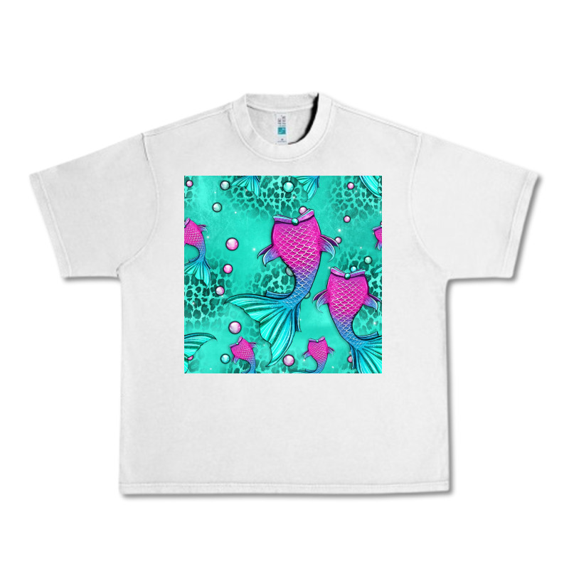Mermaid Tail Seamless Pattern Urban Heavy Tee by HRA Design Shop | Teevron