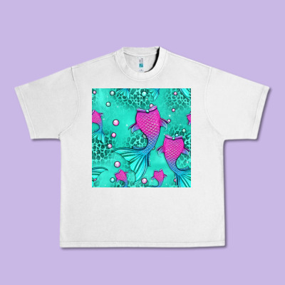 Mermaid Tail Seamless Pattern Urban Heavy Tee Designed By Hra Design Shop