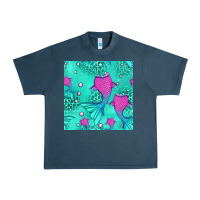 Midnight Navy mermaid tail seamless pattern Urban Heavy Tee - HRA Design Shop