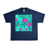 Navy mermaid tail seamless pattern Urban Heavy Tee - HRA Design Shop