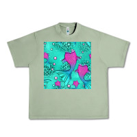 Oil Green mermaid tail seamless pattern Urban Heavy Tee - HRA Design Shop