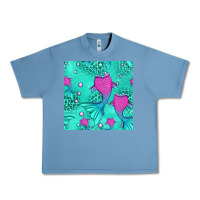 Pebble Blue mermaid tail seamless pattern Urban Heavy Tee - HRA Design Shop