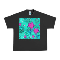 Pigment Black mermaid tail seamless pattern Urban Heavy Tee - HRA Design Shop