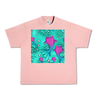 Salmon mermaid tail seamless pattern Urban Heavy Tee - HRA Design Shop