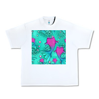 White mermaid tail seamless pattern Urban Heavy Tee - HRA Design Shop