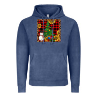 Vintage Denim snowman trees coaster Vintage Hoodie - JahusDesignShop