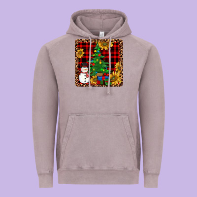 Snowman Trees Coaster Vintage Hoodie Designed By Jahusdesignshop