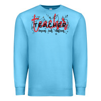 Ocean Blue christmas teacher Premium Sweatshirt - MaliasSmallBusiness
