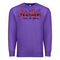 Purple christmas teacher Premium Sweatshirt - MaliasSmallBusiness