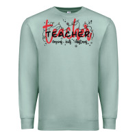 Seafoam christmas teacher Premium Sweatshirt - MaliasSmallBusiness