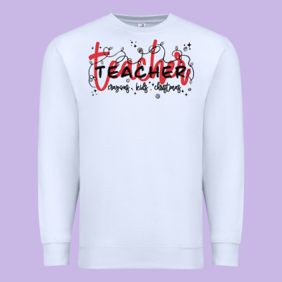 Christmas Teacher Premium Sweatshirt Designed By Maliassmallbusiness