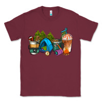 Burgundy camp coffee cups ado Classic Tee - AdoDesignShop