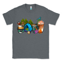 Charcoal Heather camp coffee cups ado Classic Tee - AdoDesignShop
