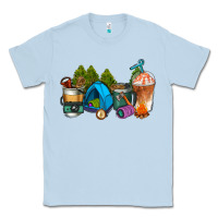 Dusty Blue camp coffee cups ado Classic Tee - AdoDesignShop