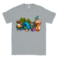 Heather Grey camp coffee cups ado Classic Tee - AdoDesignShop