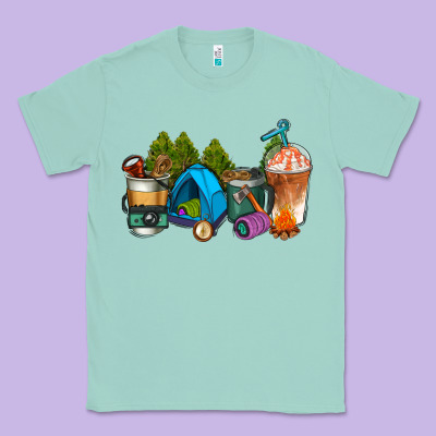 Camp Coffee Cups Ado Classic Tee Designed By Adodesignshop