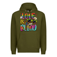 Army Green love is blind Premium Hoodie - Artiststas