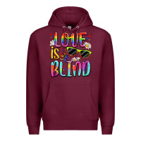 Burgundy love is blind Premium Hoodie - Artiststas
