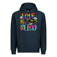 Navy love is blind Premium Hoodie - Artiststas